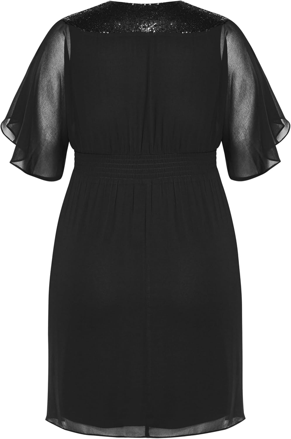City Chic Womens Plus Size Dress Sequin WrapDress - Image 7