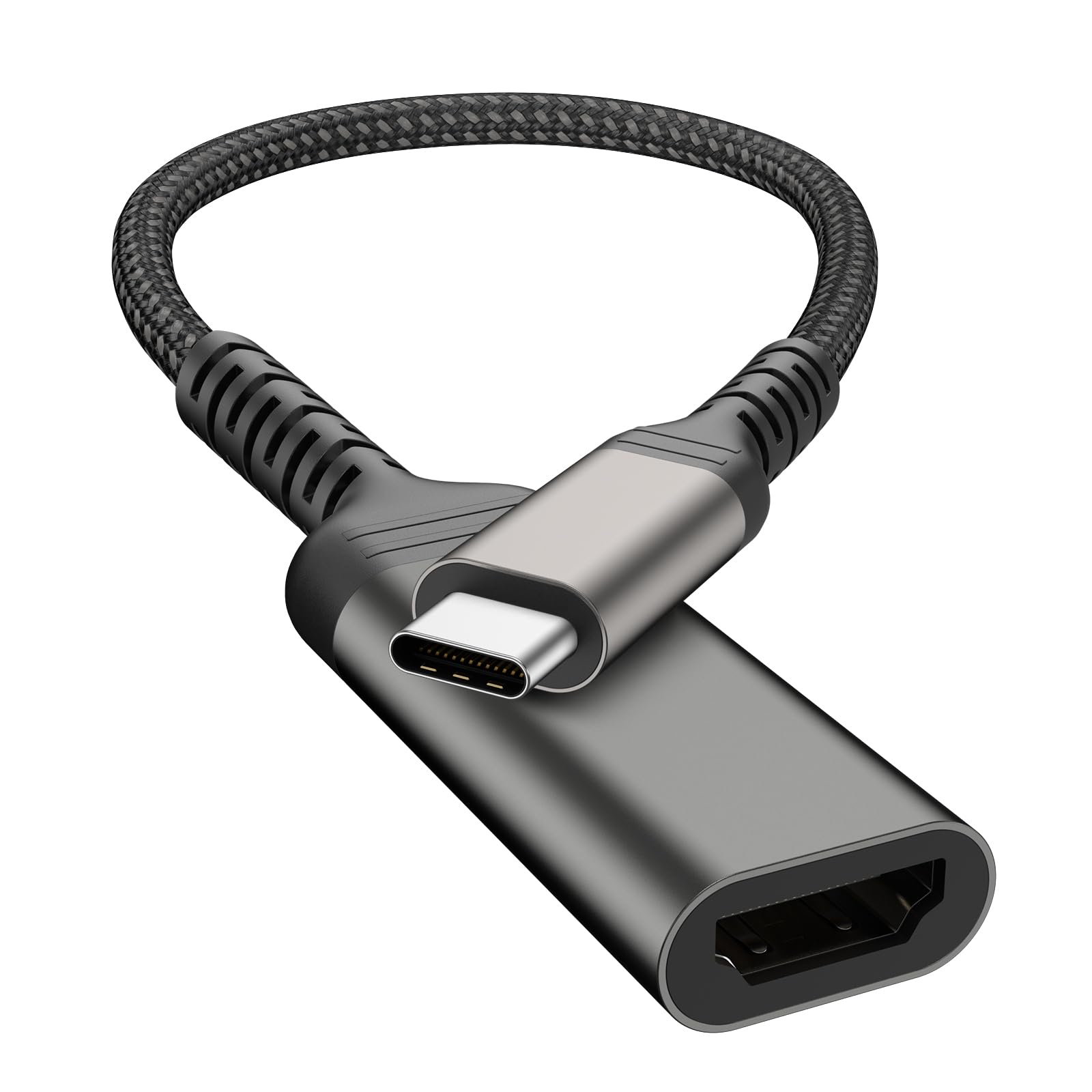 Meliya USB C to HDMI Adapter | 4K High-Speed USB Type-C to HDMI Converter [Thunderbolt 3/4/5 Compatible] for iPhone 15/1