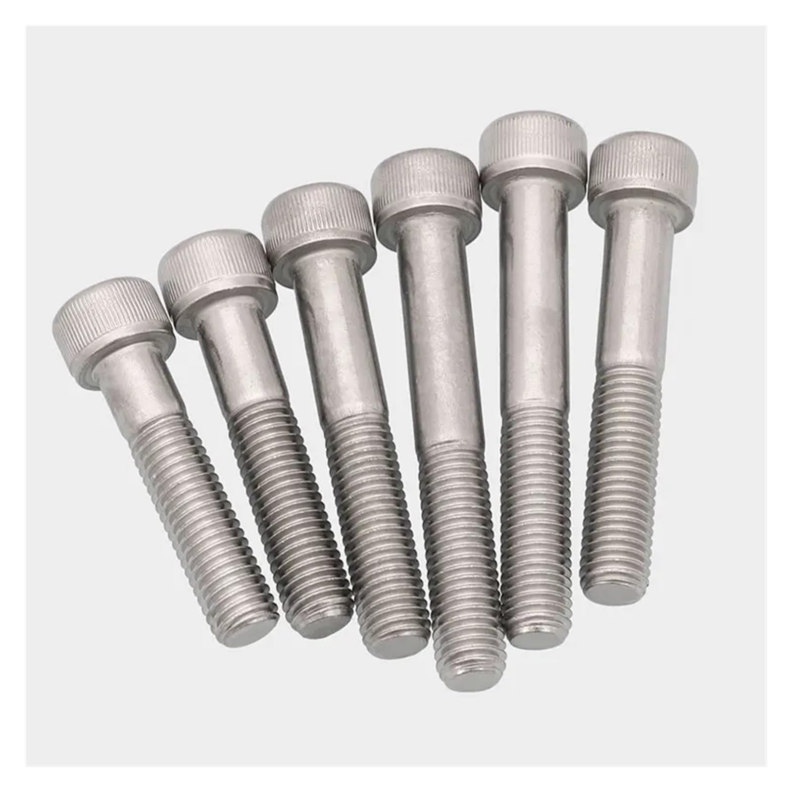 304 Acier Inoxydable M8 M10 M12 hexagone à Six pans Creux tête Demi-dent vis partiellement Filetage Allen boulons étendus (Size : M8x45mm 5pcs)
