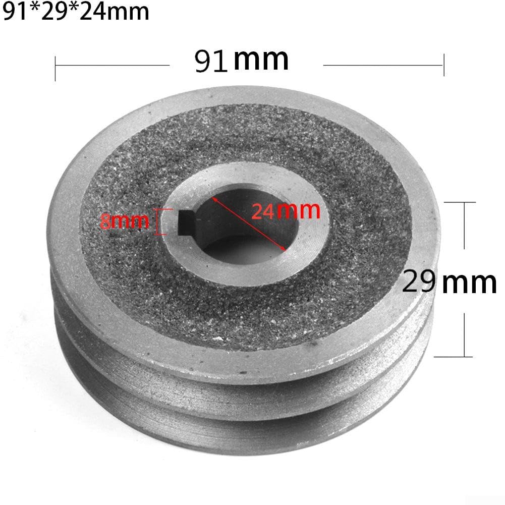 B2-400 Triangle Pulley B Type Double Slot 2B Outer Diameter 400 Cast Iron Motor Belt Pulley 13 thumbnail image