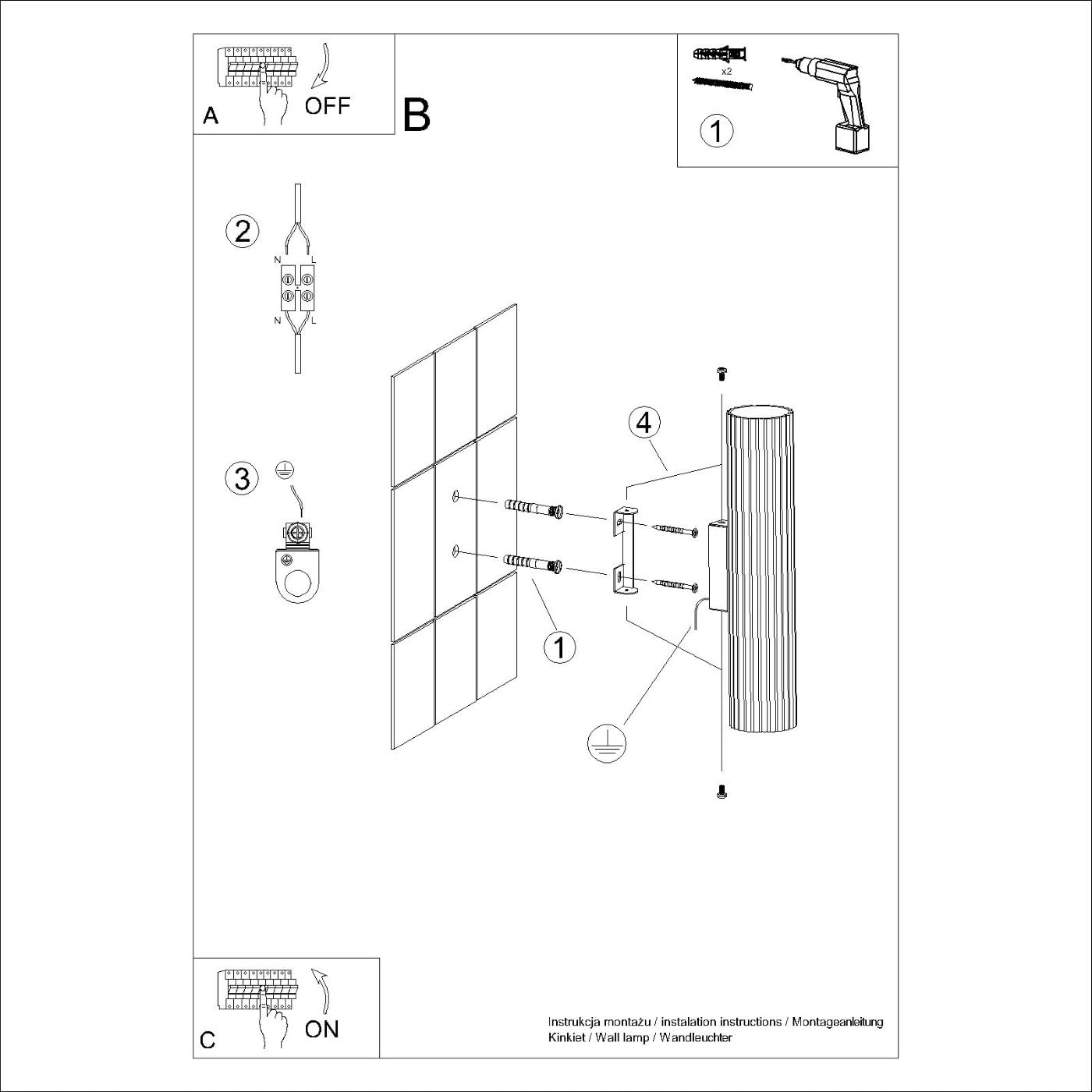 SOLLUX lighting Lámpara de Pared - Aplique Pared Interior - en Aluminio - 1 Pantalla - 6,5 x 8 x 30 cm - Karbon Verde Oliva
