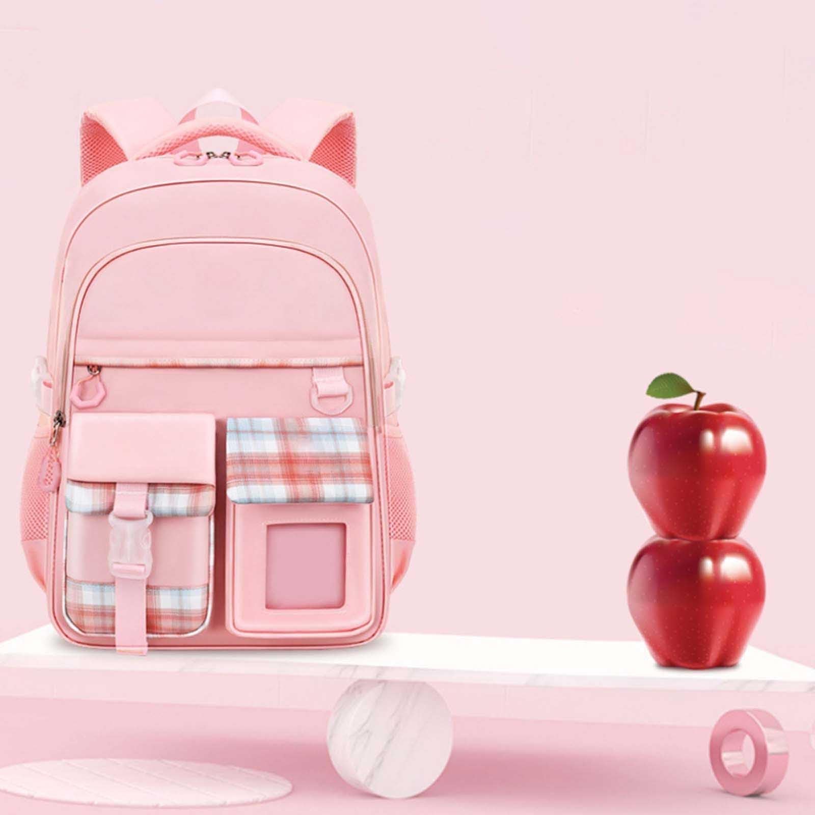 Zaino Scuola, Zaino Bambina Scuola Elementare Scomparti Multipli, Zaino Leggero per Il Ritorno a Scuola per Ragazze, Adatto per Classi 1-4, età 5-15