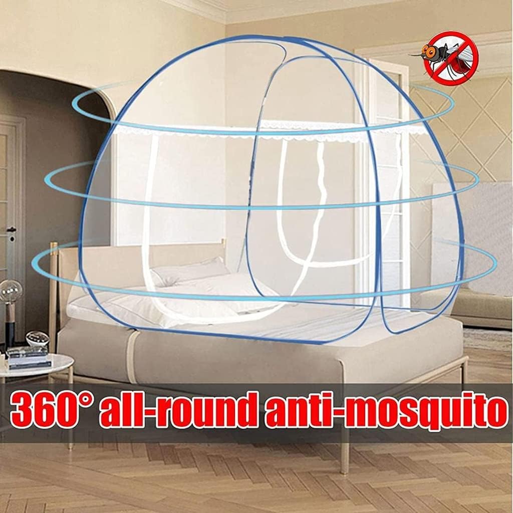 Pop Up Mosquito Net Tent Foldable Bed Canopy Single Door with Bottom for Bed Travel Camping Outdoor (Size : 1.8 * 2.0m)