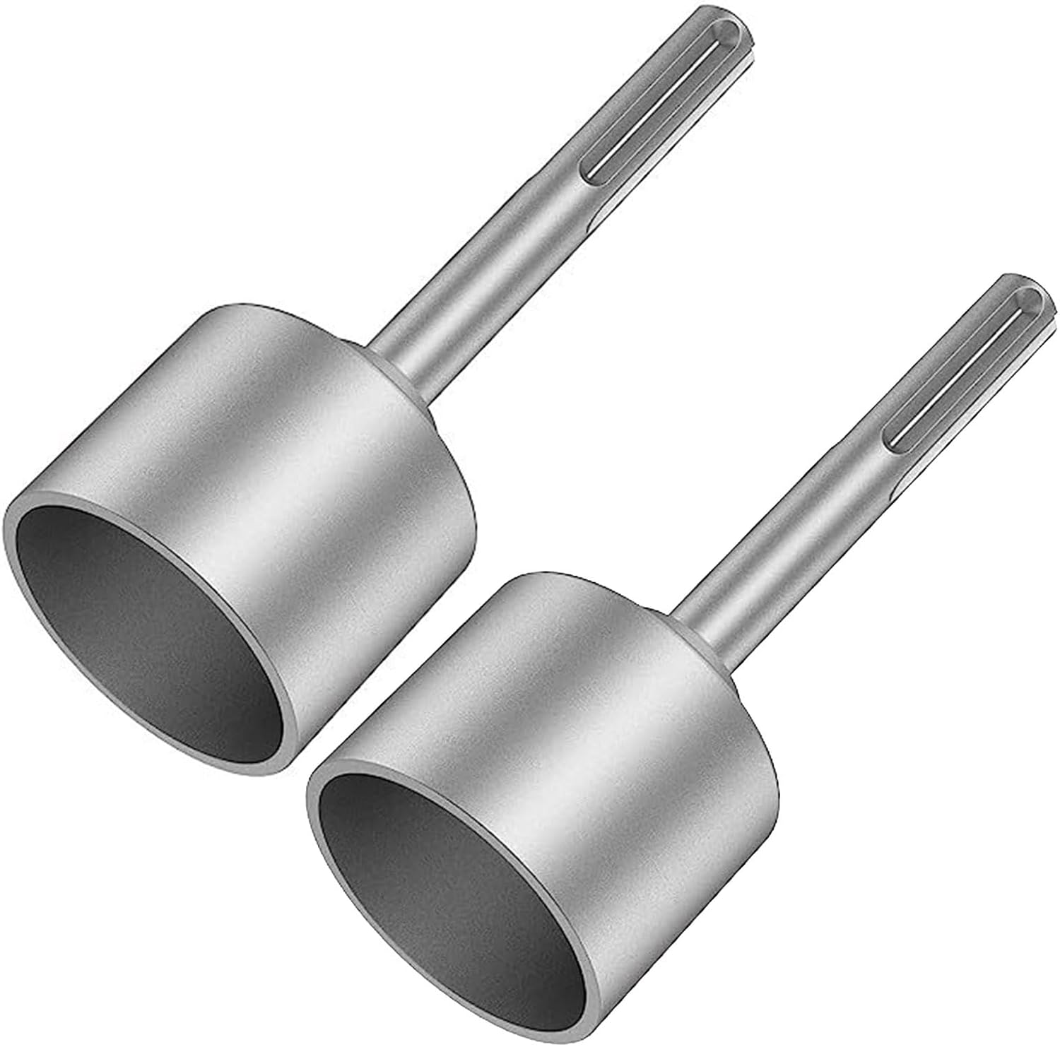 SDS Max Ground Rod Driver, Inner Diameter 1.18 Inch Heavy Duty Steel Drill Bit Driver, Wear Resistant Wide Compatibility Ground Rod Bits Socket for Rotary Hammer Drill Grounding Rods, 2pcs