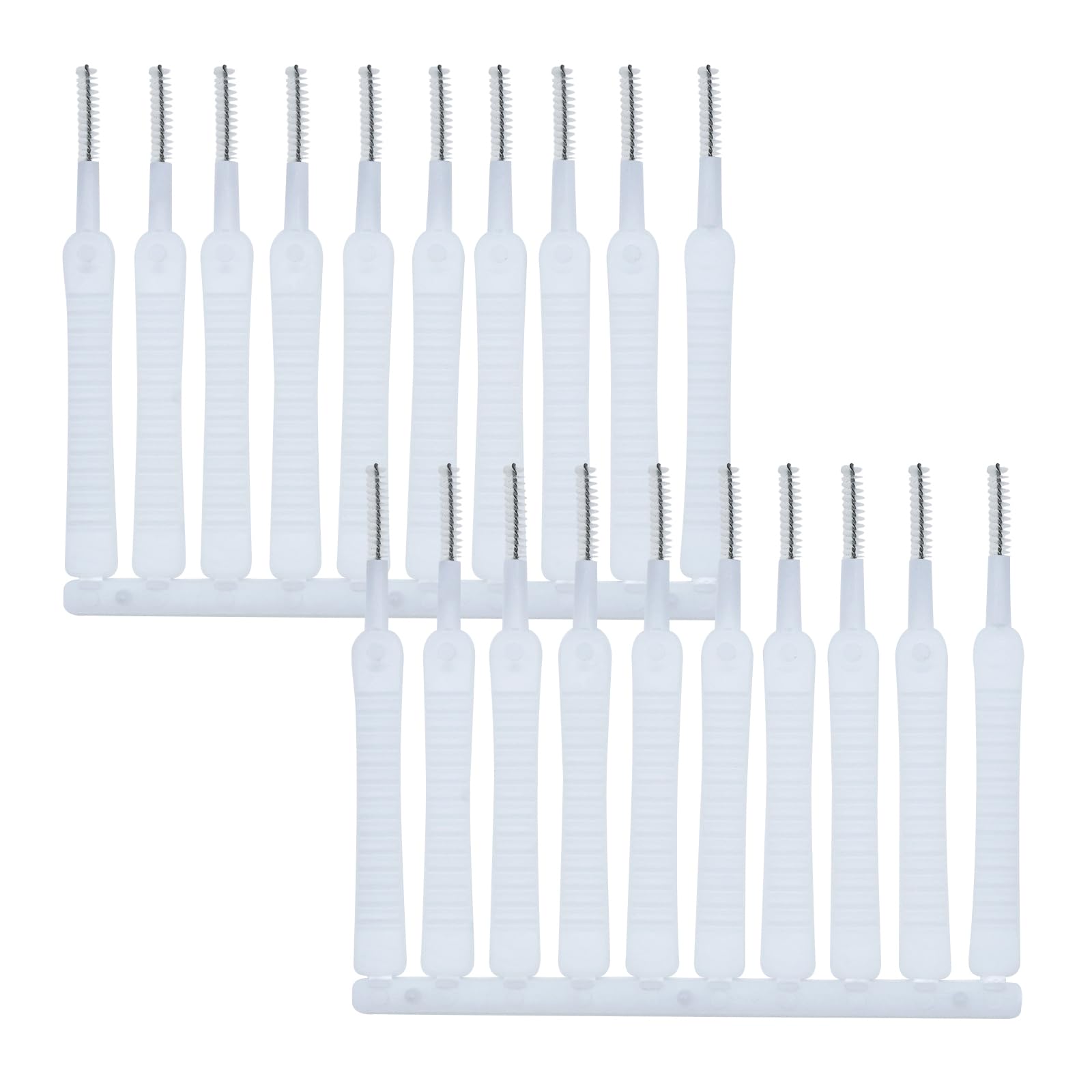Small Cleaning Brush Set - 20 Pcs Premium Durable Nylon Bristles, Deep Clean Shower Heads, Phone Holes, Bottles, Keyboards, Sinks, Faucets and More, White