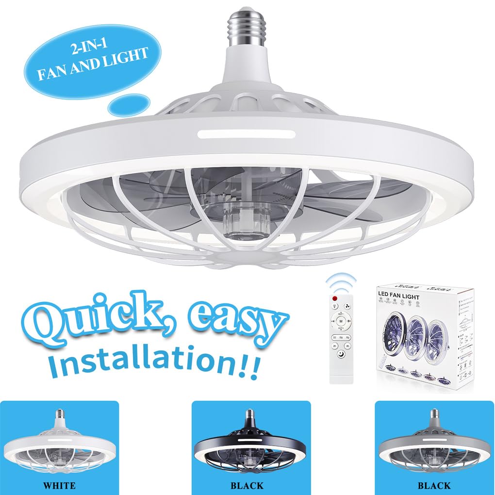 Ventilatori da soffitto per camere da letto con telecomando, facile