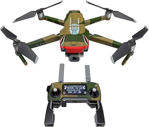 Kit de calcomanía de tigre de guerra para DJI Mavic 2Zoom Drone Incluye 1 dronebatería y el adhesivo para el controlador
