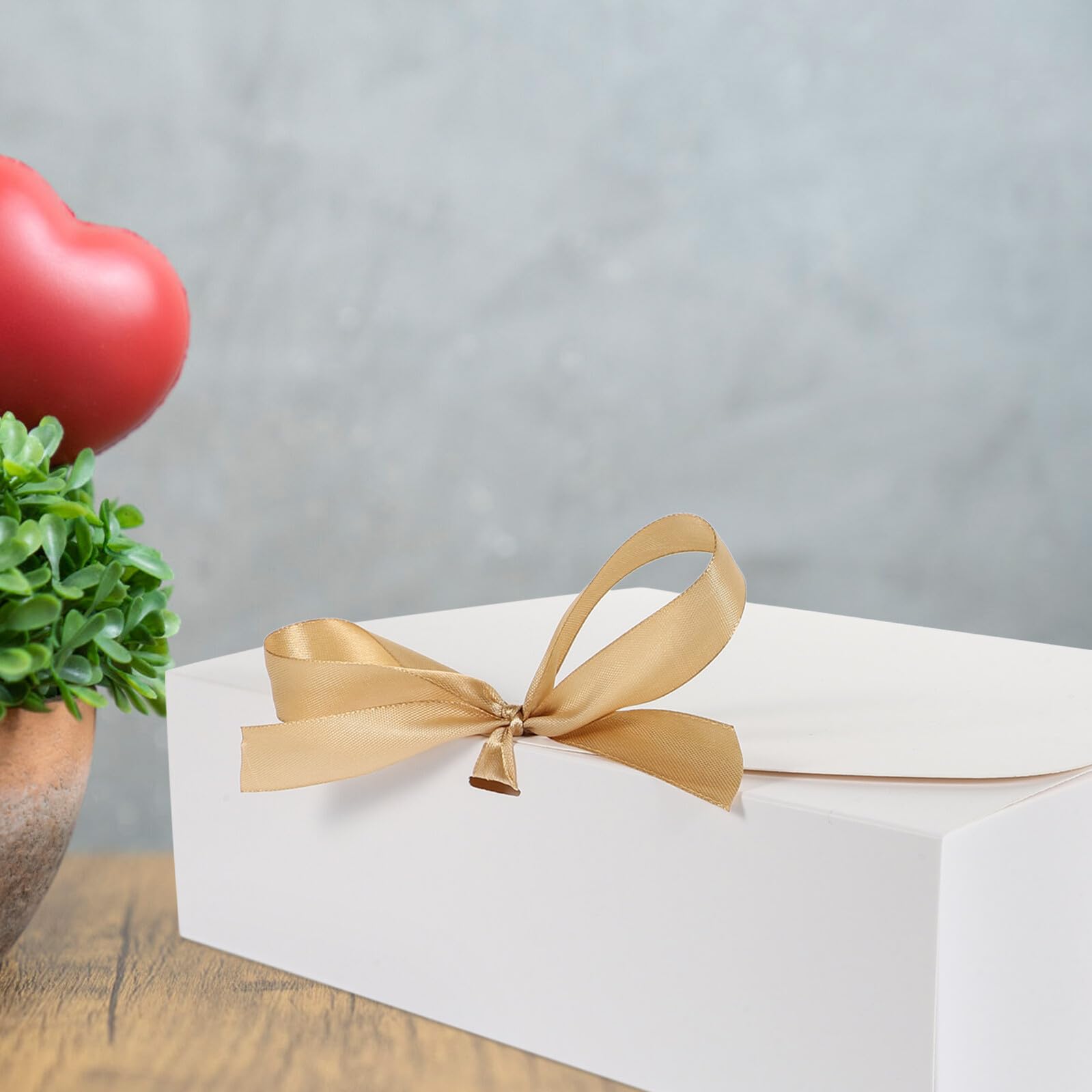 ZUNOXAZ 10 Stück Faltbare Brautjungfern Vorschlagsboxen aus 350g Weißem Karton mit Schleife Klappboxen für Heiratsantrag Hochzeit Valentinstag und Geschenkverpackung