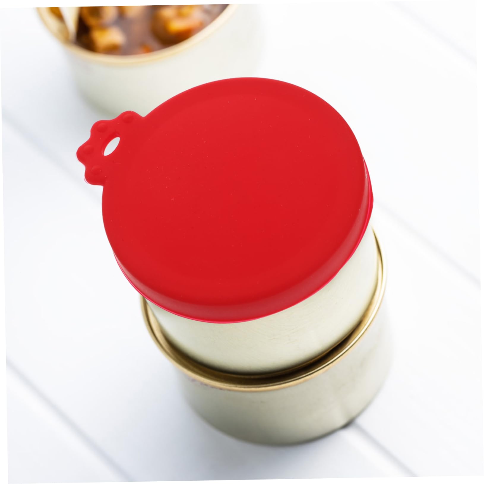BELLIFFY Pet Food Can Covers Silicone Jar Lid -Leakage Feeder Jar Lids for Canned Goods