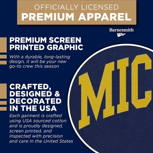 Barnesmith Crewneck Sweatshirt for College, Classic Logo, Color, Adult Unisex4