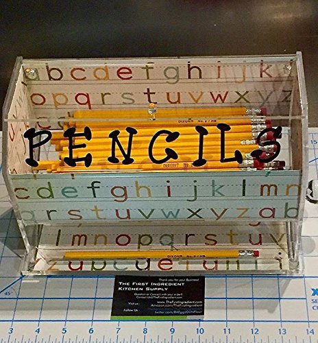 Pen and Pencil Dispenser Clear Acrylic Teachers Favorite Ready to Decorate - As Seen on Pinterest