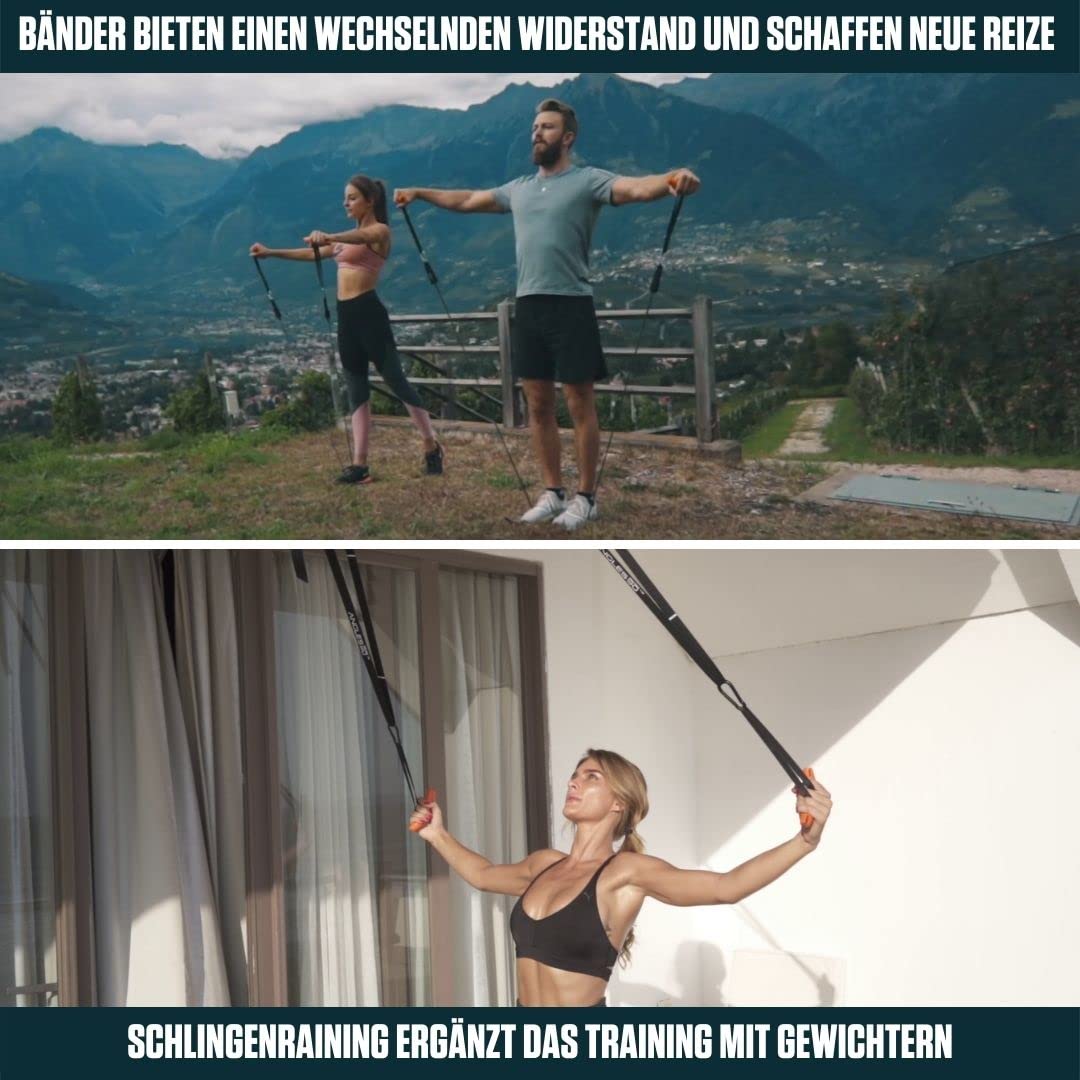 Angles90 Fitness-Griffe für Klimmzugstange & Latzugstange - Schwarz A90 Athlete Set - Ergonomische 4-in-1-Griffe für Trizepsseil, Latzug Griff & Rudergerät - Sling Trainer & Kabelzug