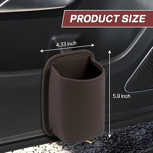 Miniatura 2 de Wuyaoyao Large Car Door Cup Holder, Clip On Leather Cup Holder for Cars Door & Back Seat Pocket, Extra Vehicle Water Bottle Beverage Drink Holders