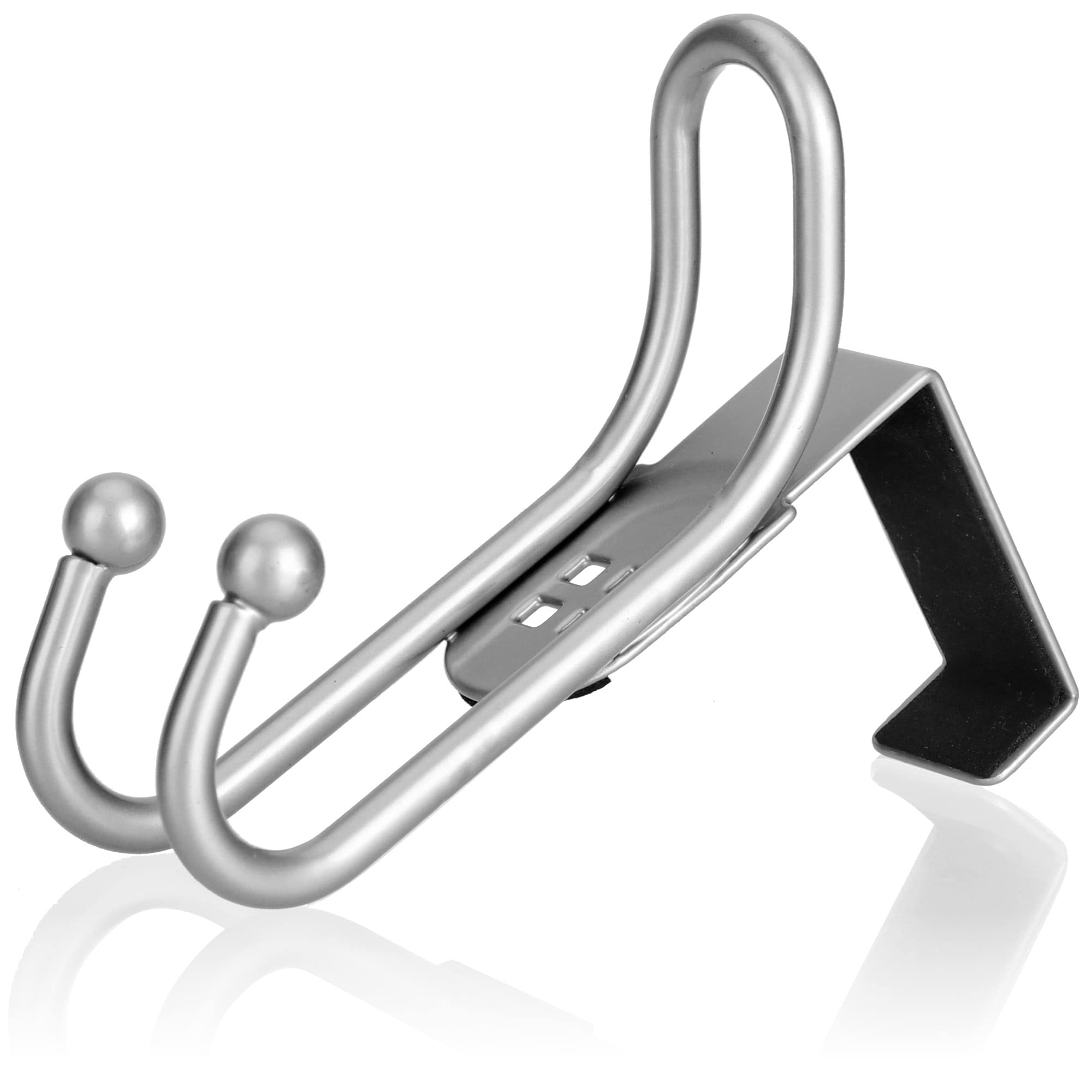 com-four® 8x Ganci per Porte Doppi con Protezione in Schiuma - Ganci Appendiabiti per Appendere Senza Forare