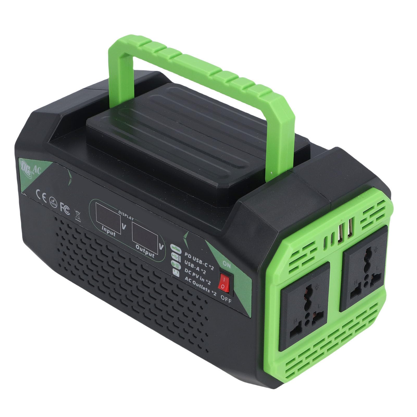 RiToEasysports Convertitore di Potenza da 500 W, Convertitore da Auto DC 12V a AC 220 V con Doppie Prese Universali e Doppie Porte USB per Viaggi in Campeggio All'aperto