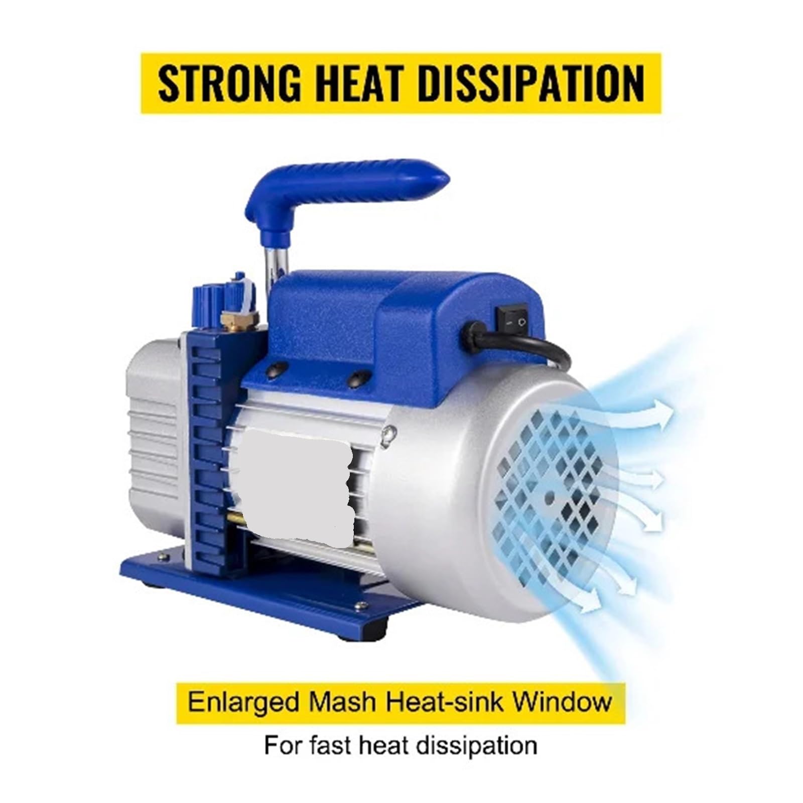 Vakuumpumpe, einstufige Drehschieber-Kältemittel-Vakuumpumpe HVAC | Tragbares 1/4 HP 3CFM Kühlgerät for Klimaanlagen und Reparaturen