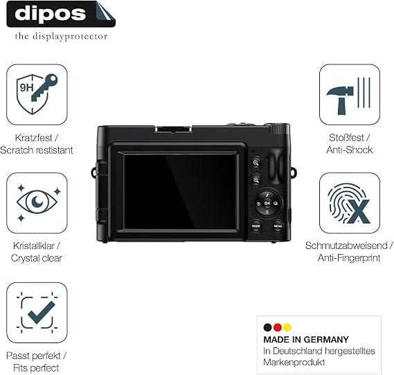 dipos 2x 9H Clear Screen Protector for CAMKORY DC101