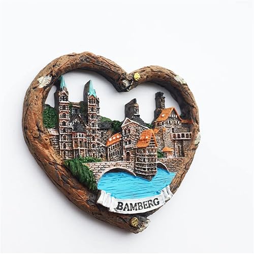 Miniatura 4 de Bamberg Baviera Alemania - Imán para refrigerador recuerdo de viaje decoración de refrigerador calcomanía magnética 3D pintada a mano