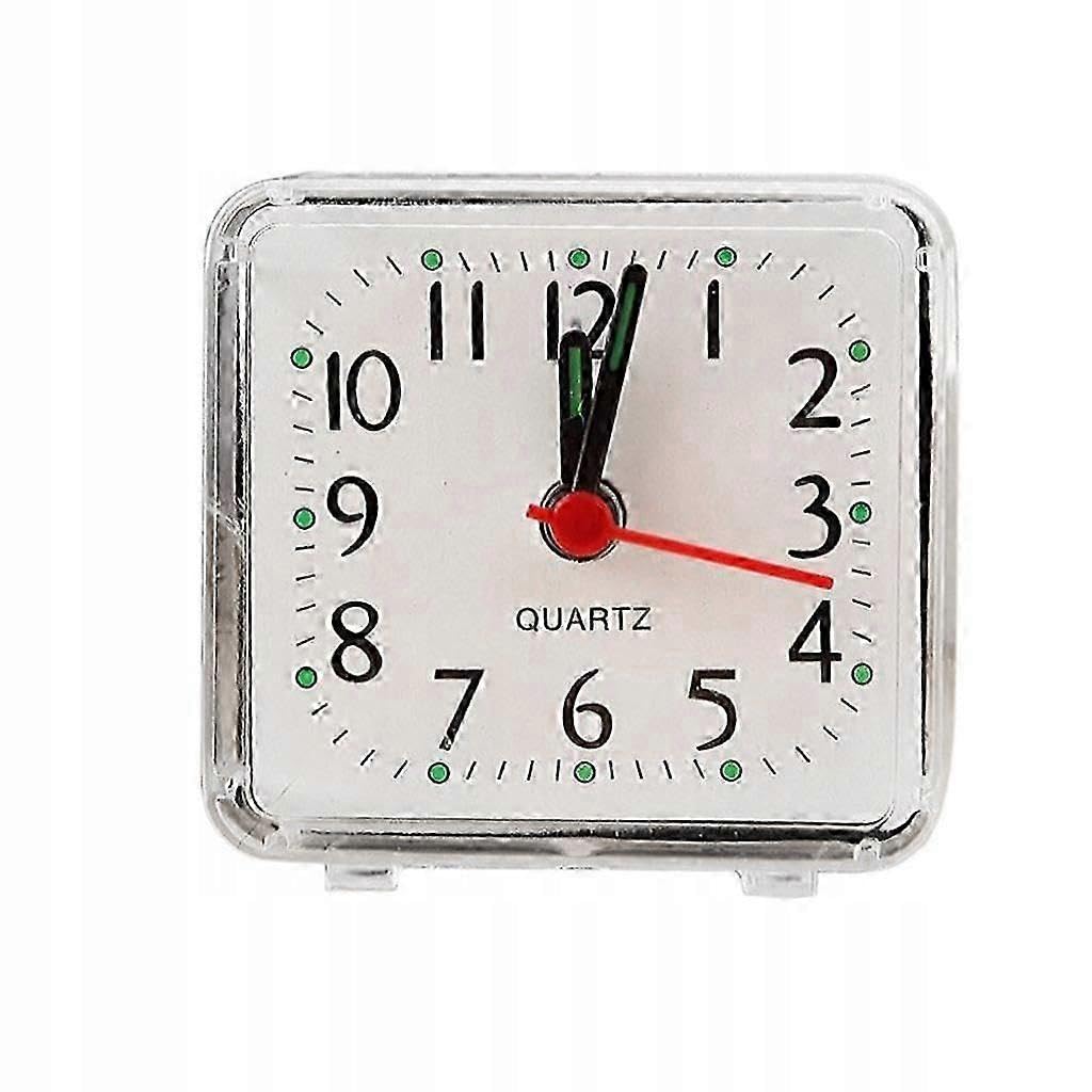 JOYHAPPST Creative Mini Quartz Clock Travel Alarm White