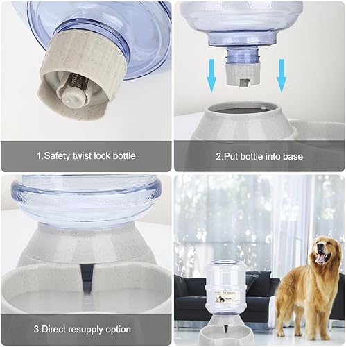 Miniatura 6 de Old Tjikko Dispensador de agua para perros, cuenco de agua para perros, dispensador de agua para mascotas, dispensador automático de agua para