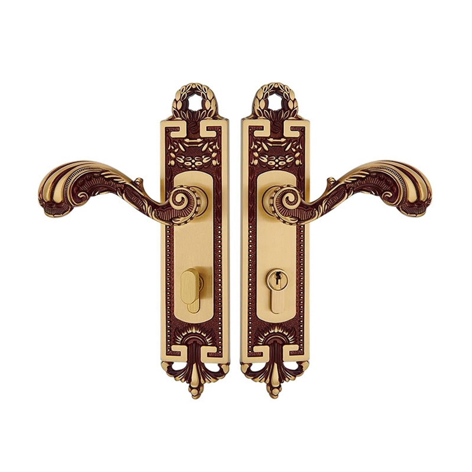 Cerradura de puerta interior de cobre puro con diseño europeo clásico HC6568