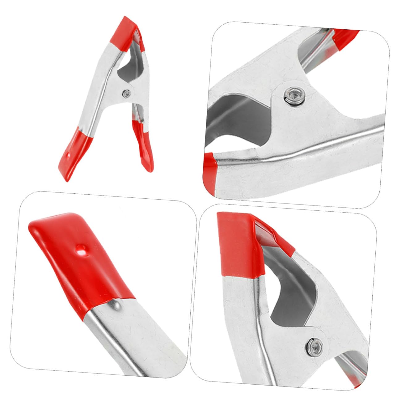 OSALADI 8pcs Spring Tent Alligator Clips Heavy Duty Clips for Backdrop Stand Dress Clips for Fitting Spring Clips Clamps Small Clamps Backdrop Spring Clamps Red Steel