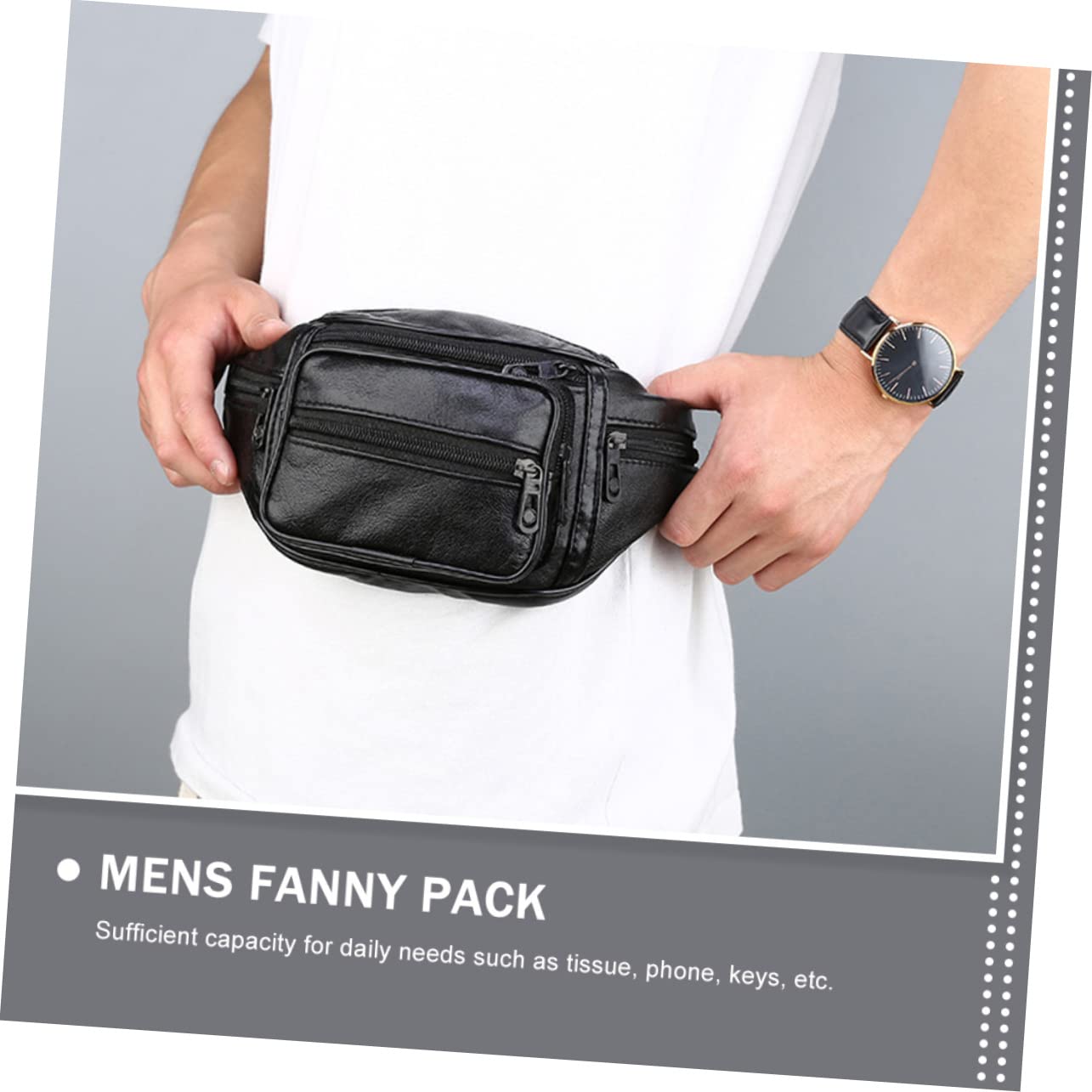 BESPORTBLE 2 Piezas Riñonera para Hombre Riñonera Oculta Cinturón para Correr Billetera para Teléfono Riñonera Bolsa para Exteriores Riñonera De Cuero para Viaje Riñonera para La