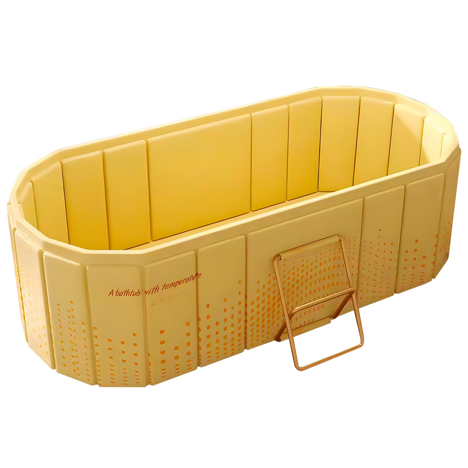 Portable Bathtub for Adult 47" Large Collapsible Cold Plunge Bathtub Foldable No Installation Ice Bath Tub for Shower Stall, Bathroom Hot SPA Soaking