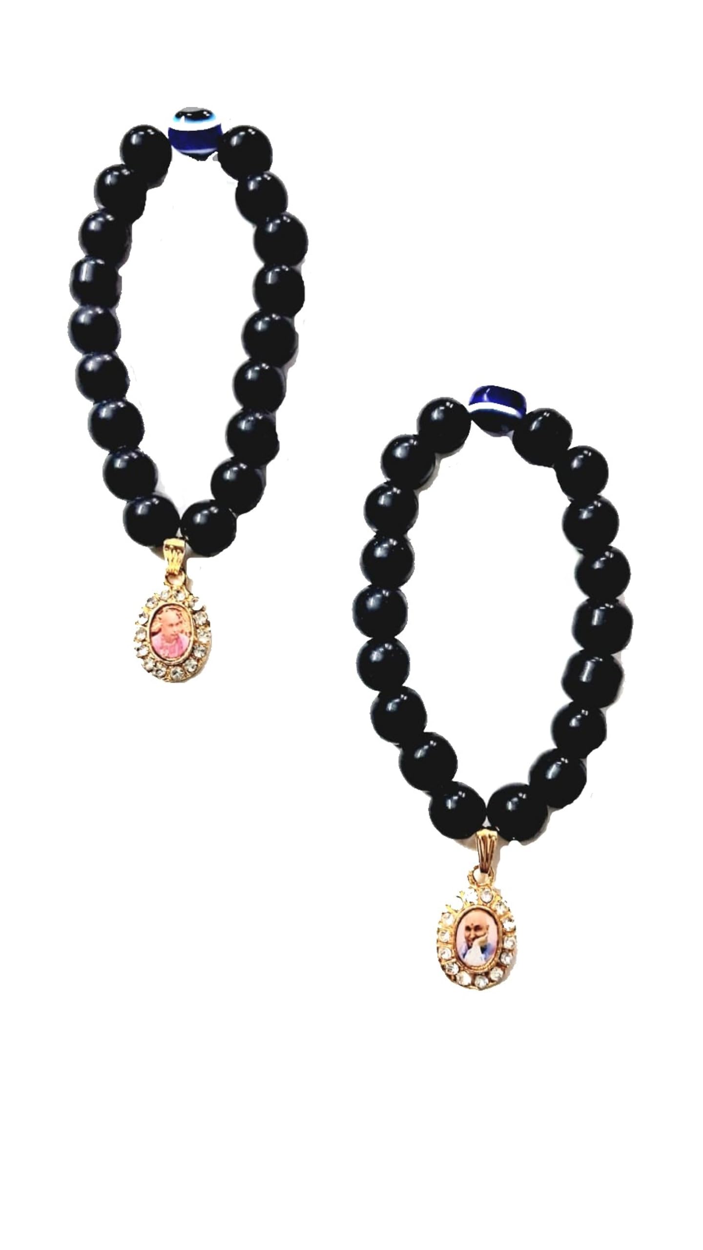 A N B Aish-N-Bless (Pack Of 2) Guru Ji Swaroop/Photo Evil Eye Homemade Bracelets For Girls/Women (B0BFJKLJVG) Amazon Price History, Amazon Price Tracker