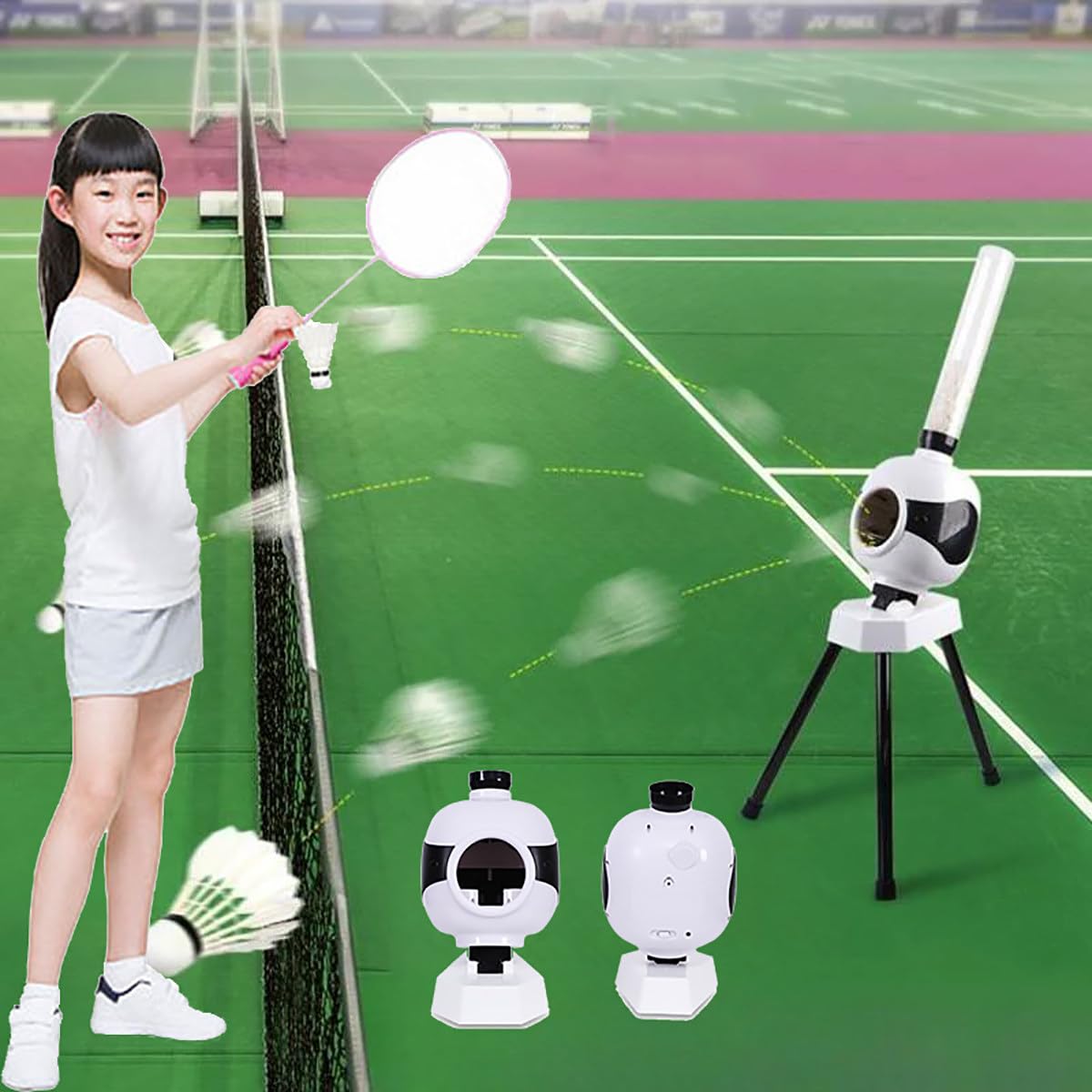 Máquina De Servicio De Badminton Automática, Máquina De Entrenamiento De Bádminton, Frecuencia De Servicio De 4 A 6 S/Pelota, para Entrenamiento En Interiores Y Exteriores A