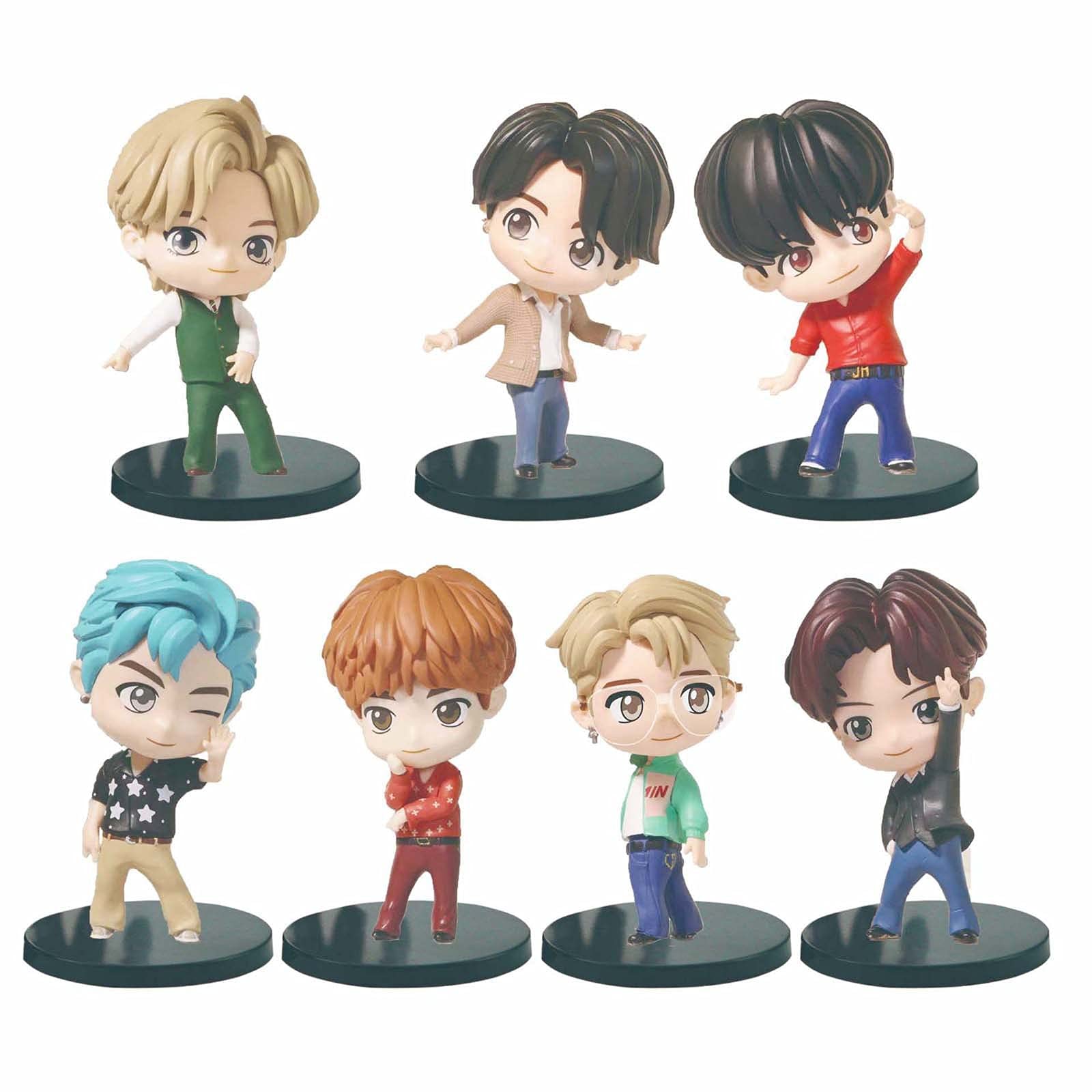 Buy 7PCS BTS Mini Idol Doll Deluxe Figure Play Set BTS Cake Topper