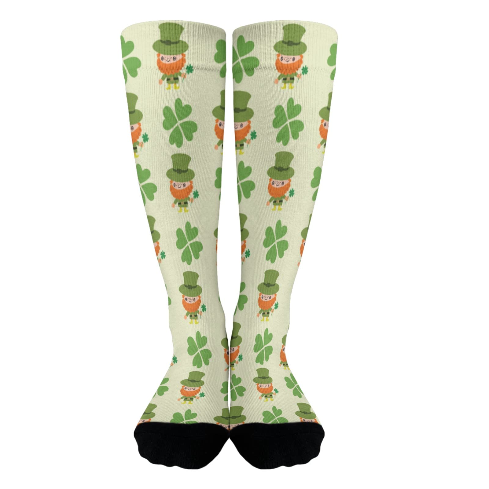 Fjqwklf Unisex As Pic Womens Crew Socks High For Womens Sock Crew Length Sock Humor Leprechauns And Clovers St. Patrick's Day Sock