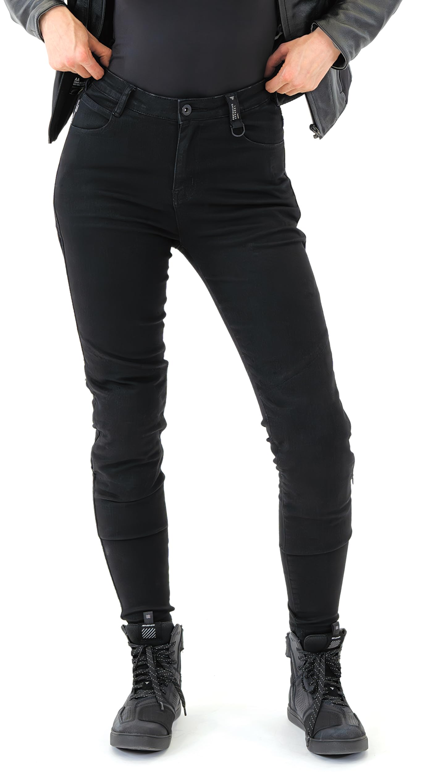 Shima Flexx Motorrad Jeans Damen mit Protektoren Airforce Knieprotektoren Motorradhose Kurzgrößen Hosen Motorradjeans
