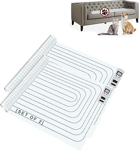 SEERWAY Scat - Alfombrilla de choque para mascotas mejorada, 2 piezas de 30 x 16 pulgadas, almohadillas de choque para perros y gatos para