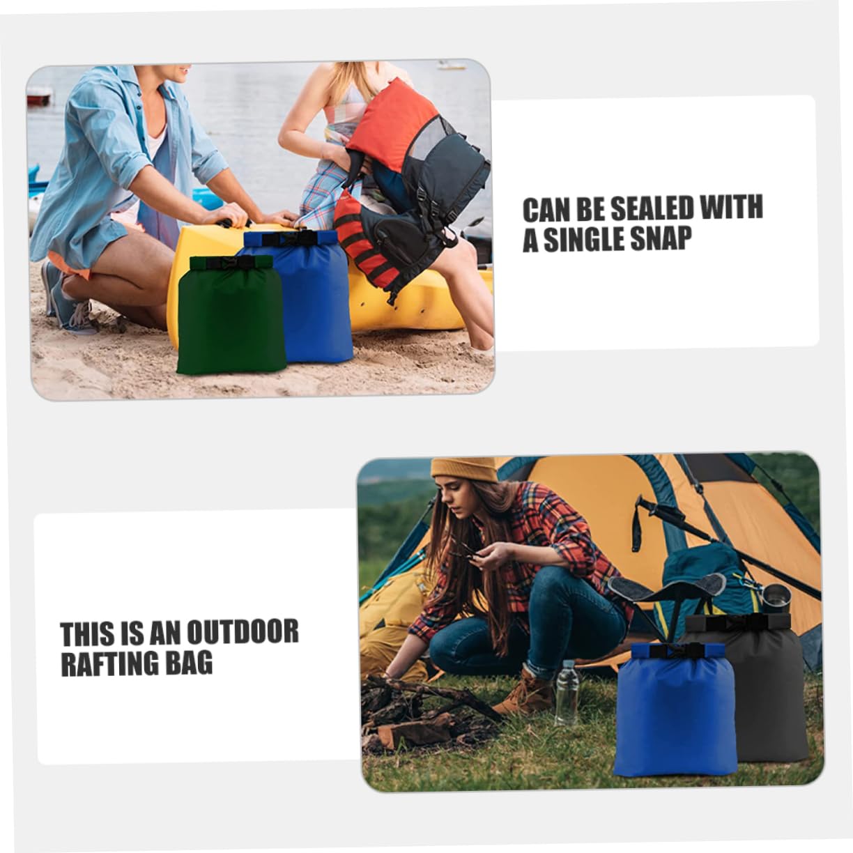 Toddmomy 12pezzi Sacche Impermeabili Arrotolabili Per Attività Outdoor Compatte Per Abbigliamento e Accessori Per Kayak Rafting e