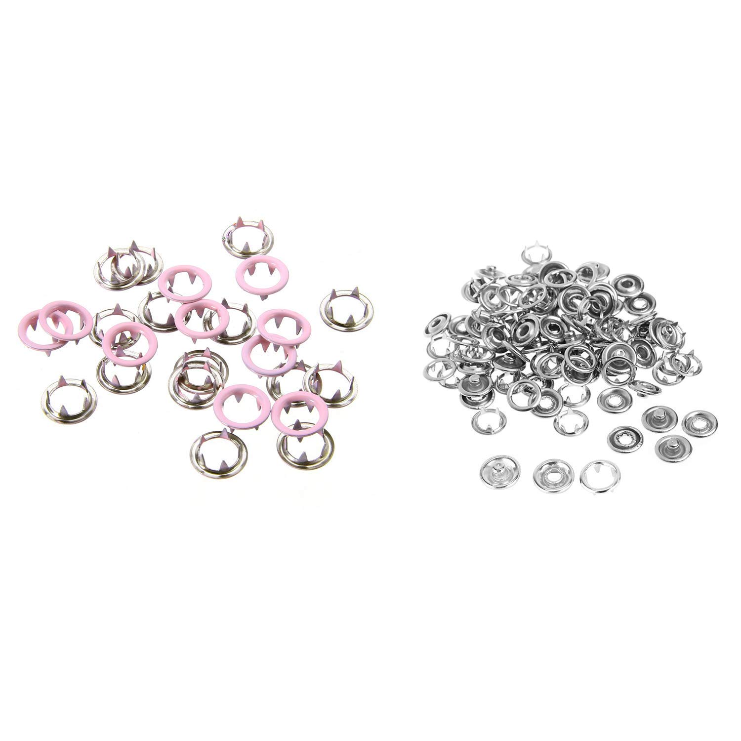 WedDecor Kit Da 100 Bottoni Automatici A Scatto 12mm Con Pinza Pressione - Chiusure In Ottone Per Abbigliamento, Riparazioni, Cucito, Pelletteria, Giacche E Bavaglini - 3