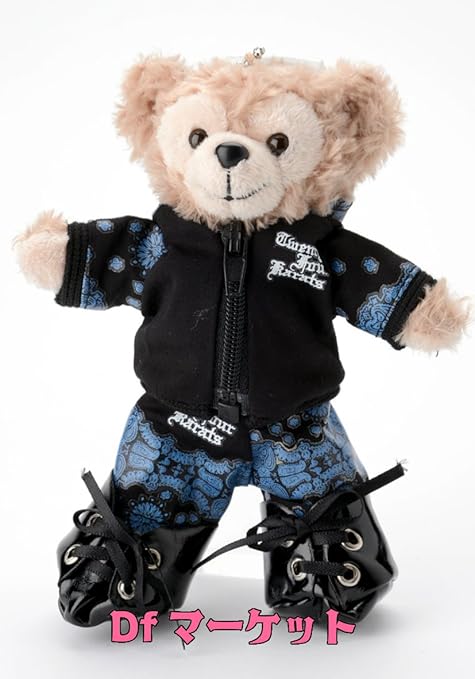 Amazon ダッフィー シェリーメイ ぬいば コスチューム 衣装 14cm Exile エグザイル Tribe Of Gold 24karats 風 ブラック ブルー ぬいぐるみ おもちゃ