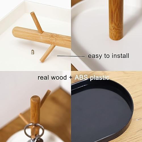 Miniatura 4 de Shinpuru Key Tray & Key Bowl, Jewelry Tray with Wood 3-Tier Hanging Organizer - Multi-Functional Entryway Tray, Perfect for Key Bowl, Ring Holder