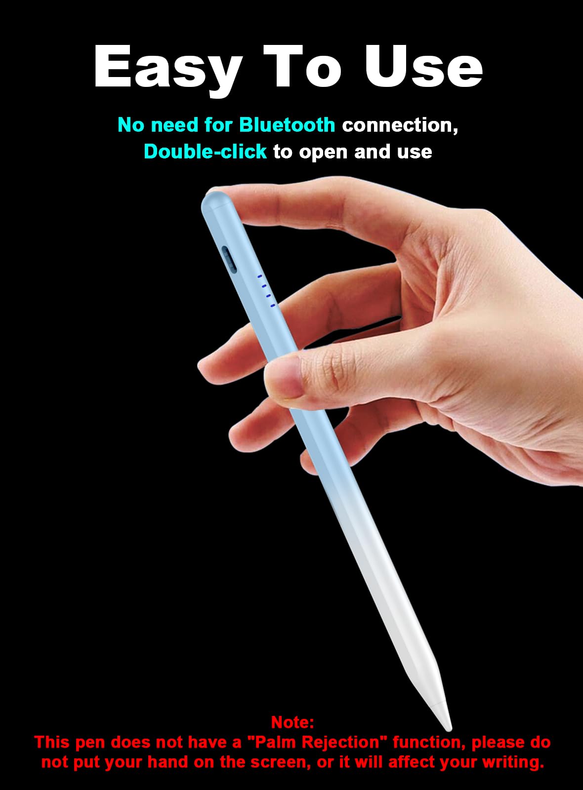 Lápiz capacitivo para tableta Android / teléfono con puntas de pompón, lápiz capacitivo de carga rápida para iPhone, lápiz magnético activo compatible con Samsung A9+, iPhone y otros dispositivos