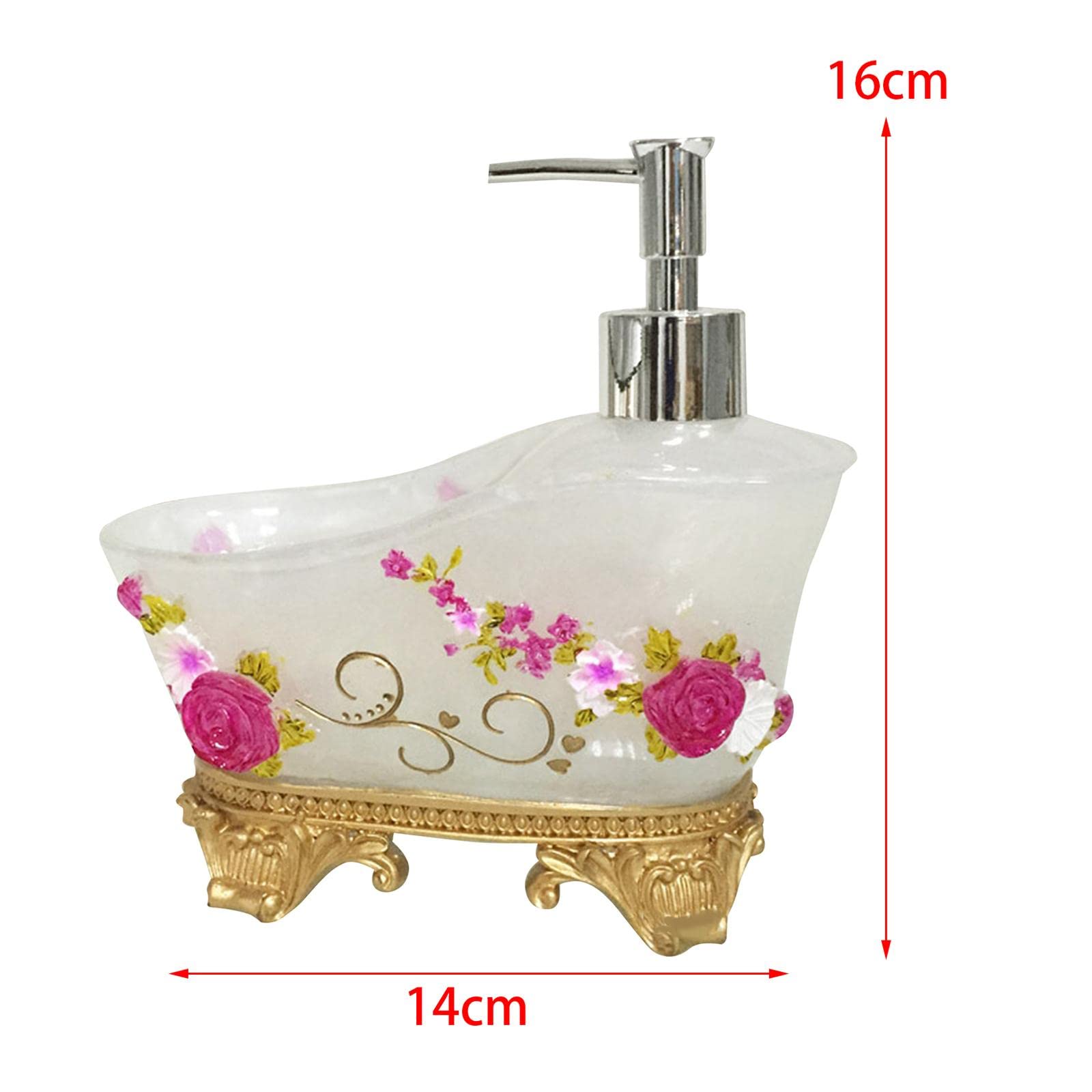 Dispensador de Jabón Recargable Botella de Loción con Bomba Contenedor para Líquido Material Resistente Adecuado para Encimera de Baño Cocina Regalo, Blanco c, Individual