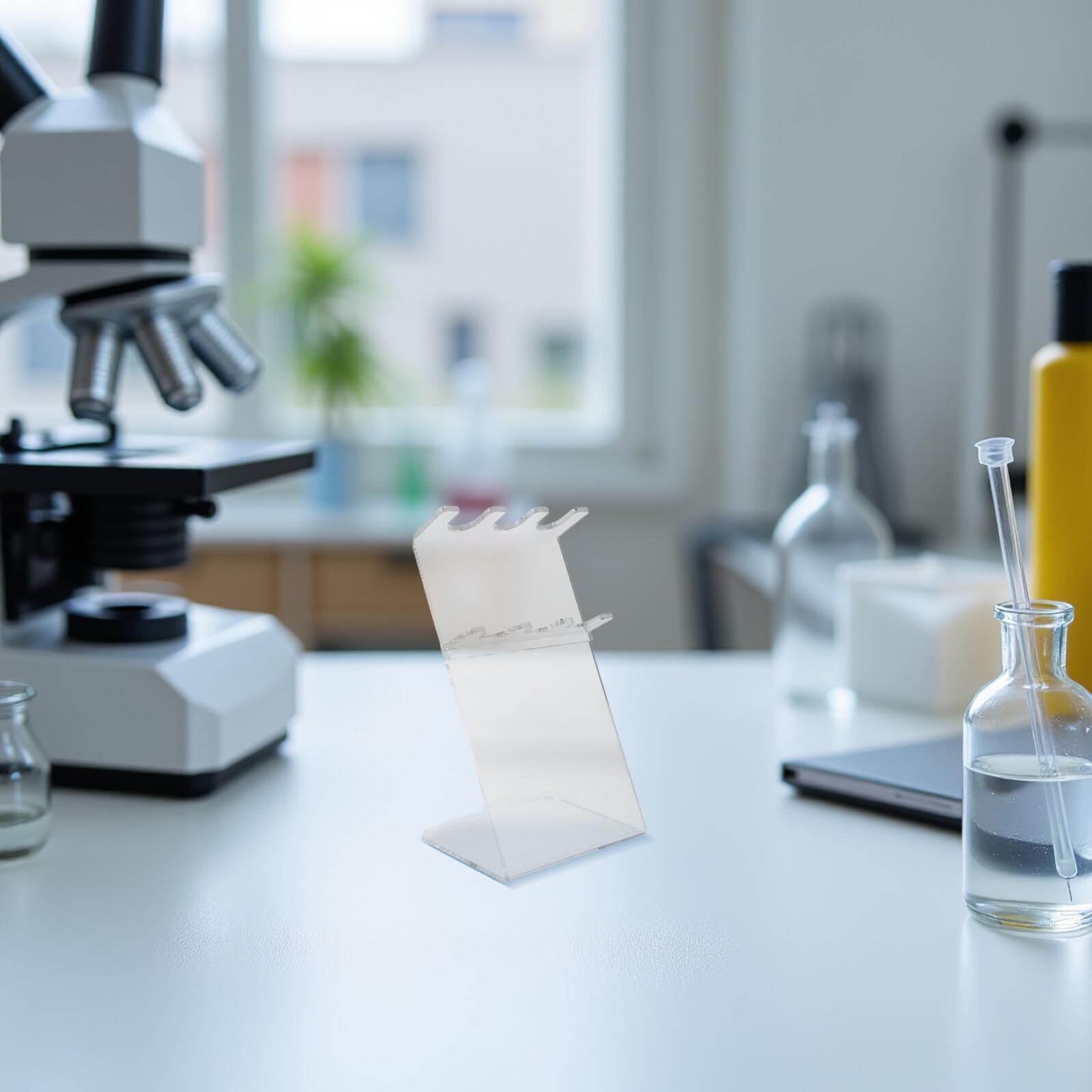 SHINEOFI Supporto per Pipette in Vetro Design Moderno a 3 Scomparti, Compatto e Facile da Pulire, per Uso in Laboratorio Domestico o Scientifico