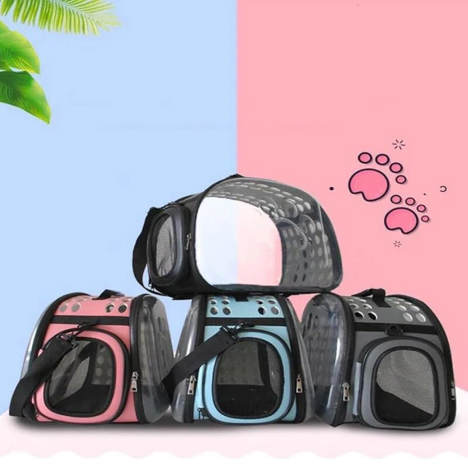 Dog Trust Transparent Cat Carrier Portable Small Cat Carried Bag Foldable Soft-Sided Pet Carriers for Kitten Small Dog Travel Hiking Walking & Outdoor Use Suitable for Medium to Small cat M Size (B0CV7DGHTF) Amazon Price History, Amazon Price Tracker