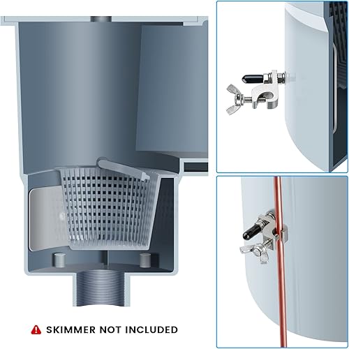 Miniatura 3 de briidea Kit de unión de piscinas, kit de unión de piscinas sobre el suelo, plateado