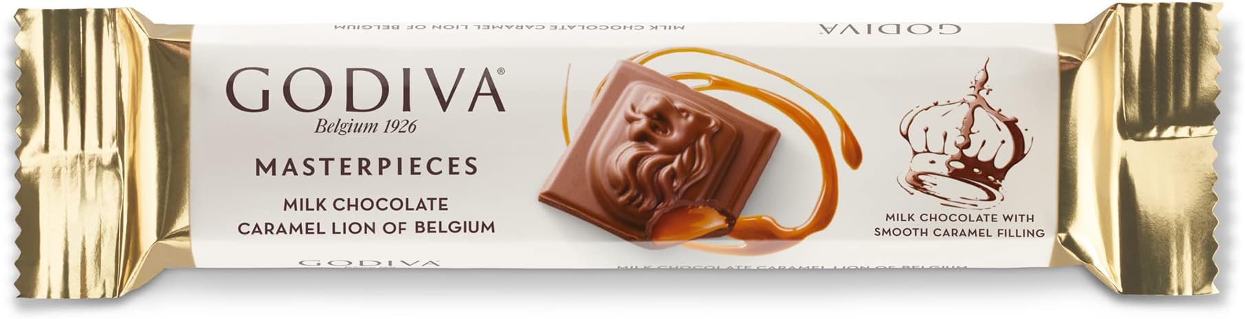 Godiva Chocolatier Bar Masterpieces Milk Caramel Lion of Belgium, 32 gm - (Pack of 1)