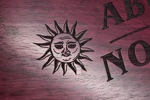 Miniatura 4 de Beatus Lignum Tabla Ouija en madera de corazón púrpura - 16 x 11 pulgadas. 14 de grosor (no articulado)