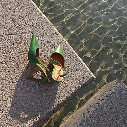 FSJ Women's Pointed Toe Stiletto Pumps Chic Slingback High Heels Slip on Ladies Party Office Dress Ladies Shoes4