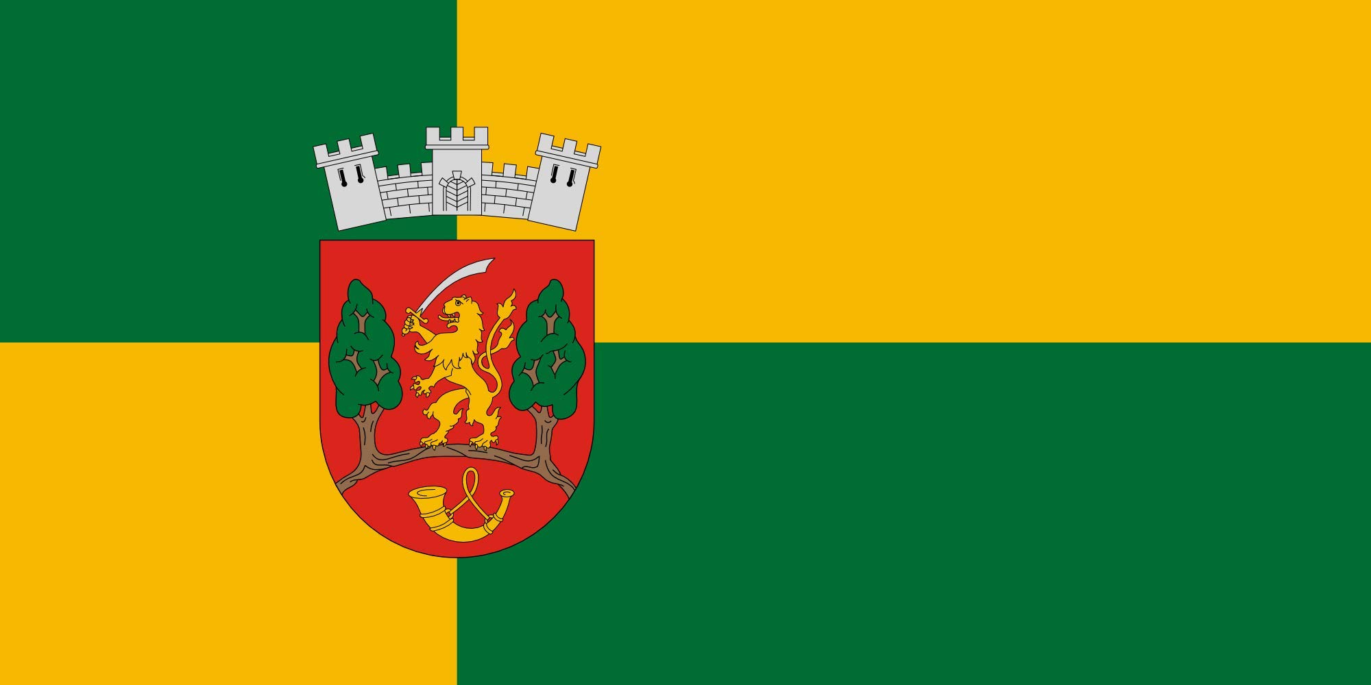 Drapeau Large Újszász pavoisement de mairie et événements en plein air