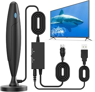 TV Antenna Indoor for Local Channels,2026 Digital Antenna for Smart TV | with Magnetic Base,3600+ Miles High Gain Long-Range Receiption with Amplifier Signal Booster,Support 4K 1080P/ Older TVs