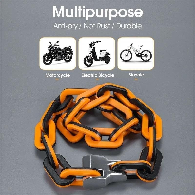 Lucchetto for Bicicletta Antifurto MTB Bici da Strada Lucchetto a Catena in Filo di Acciaio Casco for moto Lucchetto di Sicurezza for Scooter Elettrico (Color : Grey)