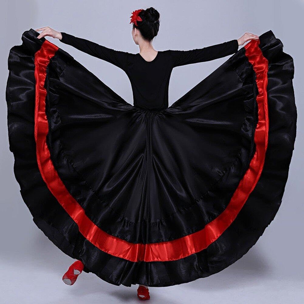 Gonna Da Performance Di Danza Spagnola Da Donna Gonna a Cerchio Intero Di Danza Del Ventre Gonna Di Gruppo Di Apertura Di Danza Flamenca Gonna Da Ballo Gonna Da Ballo Grande Per Pratica Di Sala Da